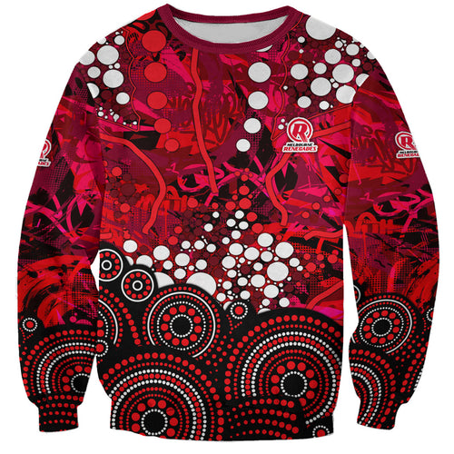 Melbourne Renegades Sweatshirt Graffiti Urban Aboriginal Dot Abstract Design