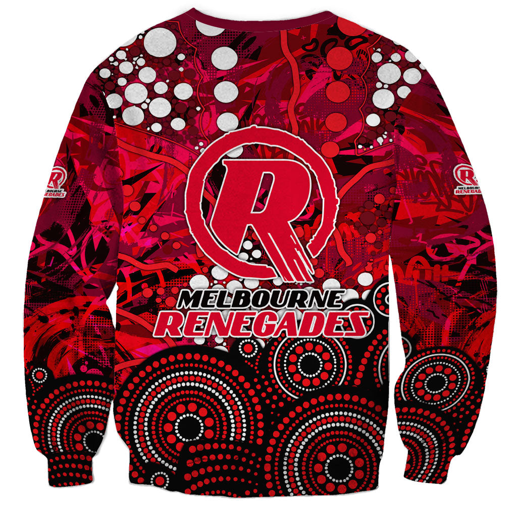 Melbourne Renegades Sweatshirt Graffiti Urban Aboriginal Dot Abstract Design