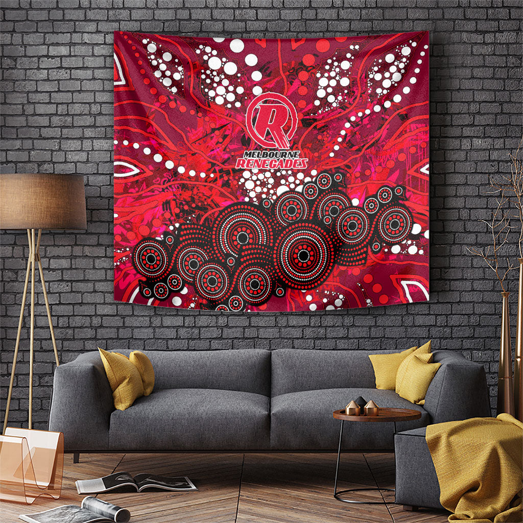 Melbourne Renegades Tapestry Graffiti Urban Aboriginal Dot Abstract Design