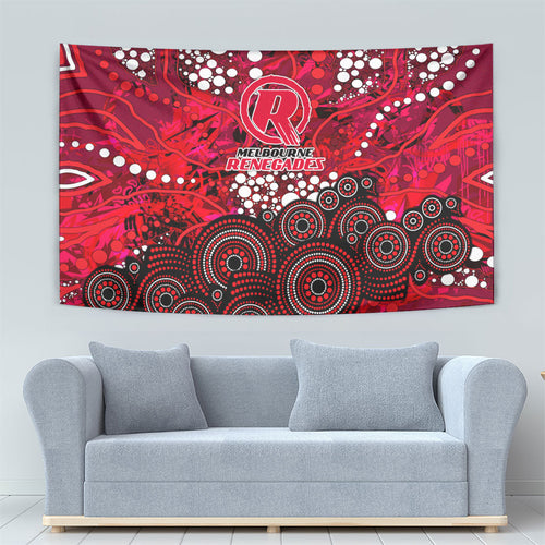 Melbourne Renegades Tapestry Graffiti Urban Aboriginal Dot Abstract Design