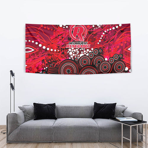 Melbourne Renegades Tapestry Graffiti Urban Aboriginal Dot Abstract Design
