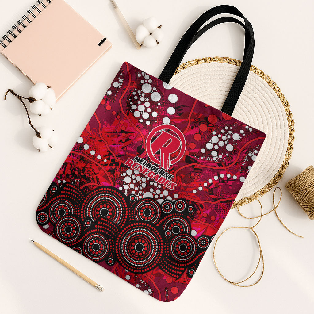 Melbourne Renegades Tote Bag Graffiti Urban Aboriginal Dot Abstract Design