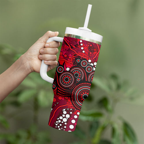 Melbourne Renegades Tumbler With Handle Graffiti Urban Aboriginal Dot Abstract Design