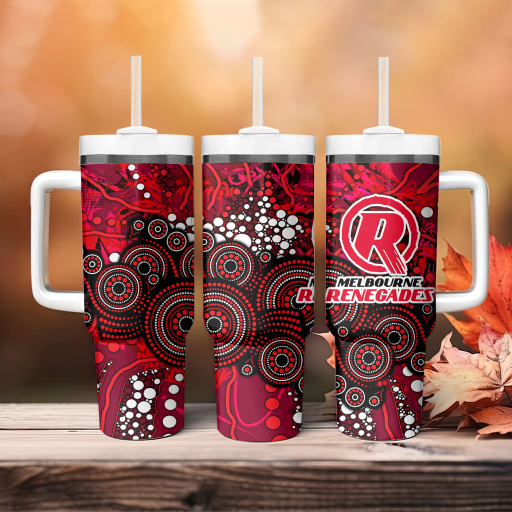 Melbourne Renegades Tumbler With Handle Graffiti Urban Aboriginal Dot Abstract Design