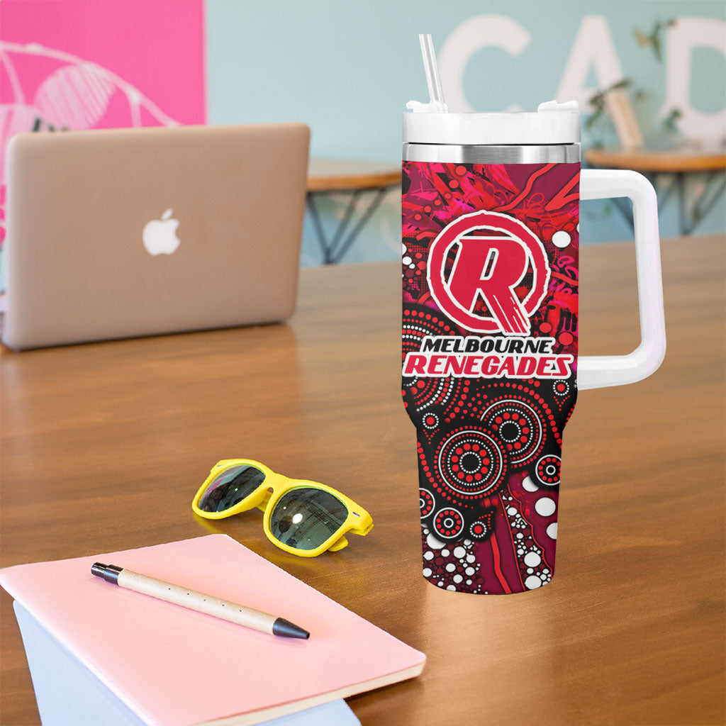 Melbourne Renegades Tumbler With Handle Graffiti Urban Aboriginal Dot Abstract Design