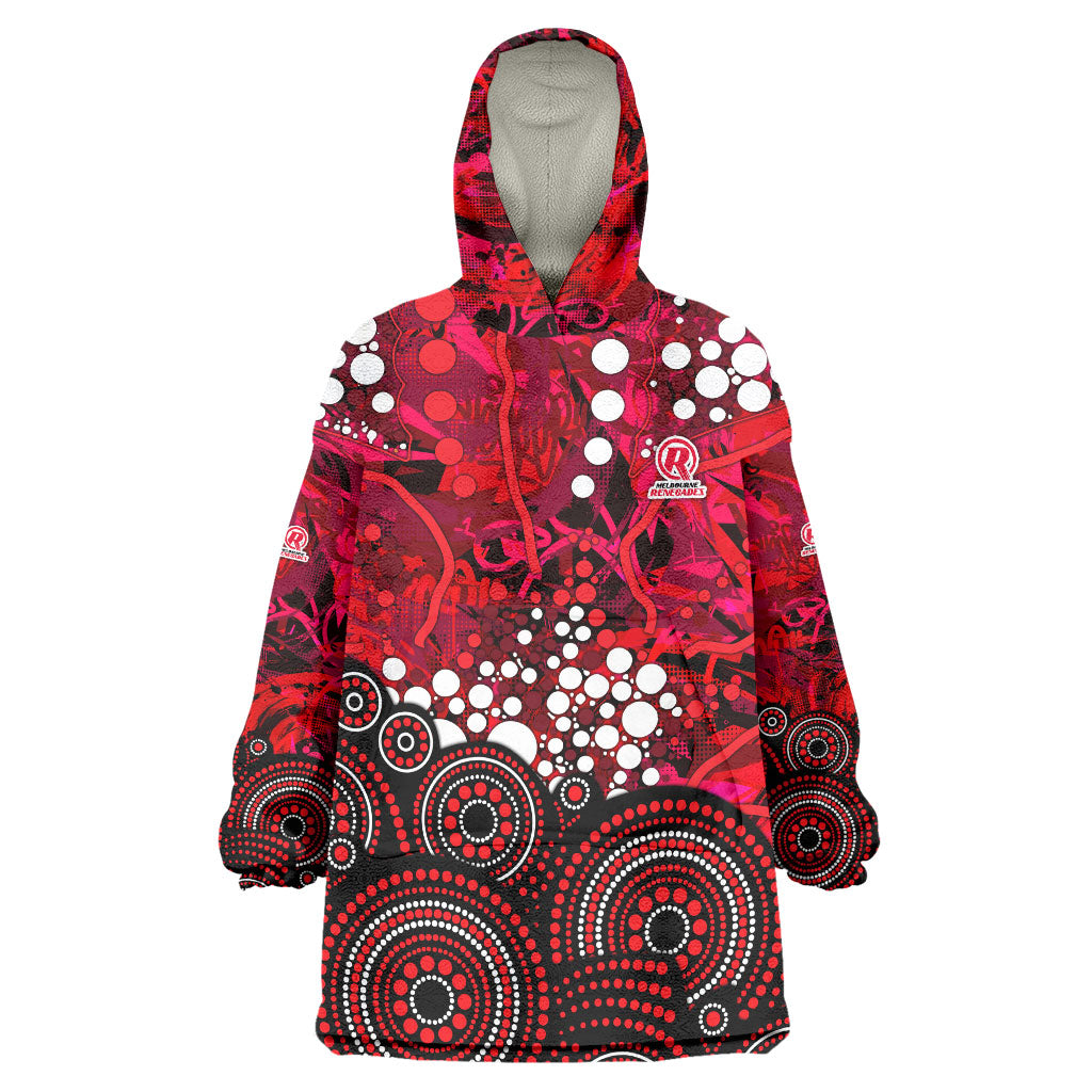 Melbourne Renegades Wearable Blanket Hoodie Graffiti Urban Aboriginal Dot Abstract Design