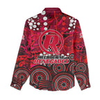 Melbourne Renegades Women Casual Shirt Graffiti Urban Aboriginal Dot Abstract Design