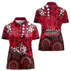 Melbourne Renegades Women Polo Shirt Graffiti Urban Aboriginal Dot Abstract Design
