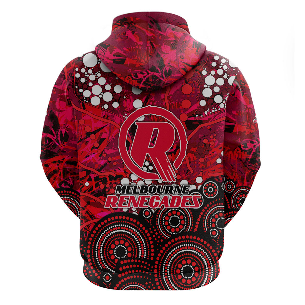 Melbourne Renegades Zip Hoodie Graffiti Urban Aboriginal Dot Abstract Design