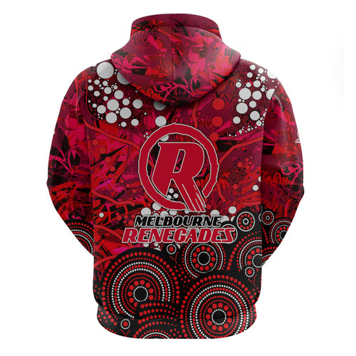 Melbourne Renegades Zip Hoodie Graffiti Urban Aboriginal Dot Abstract Design