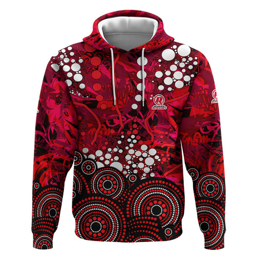 Melbourne Renegades Zip Hoodie Graffiti Urban Aboriginal Dot Abstract Design