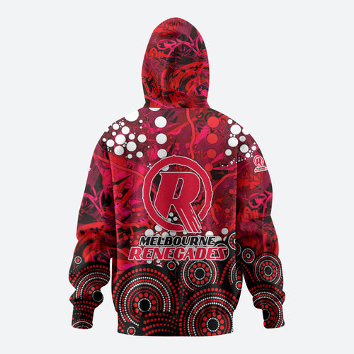 Melbourne Renegades Zip Hoodie Graffiti Urban Aboriginal Dot Abstract Design