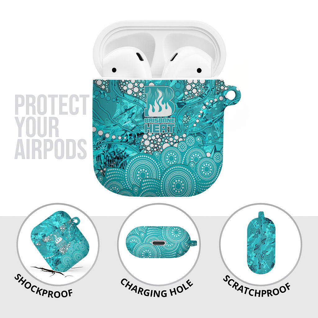 Brisbane Heat AirPods Case Graffiti Urban Aboriginal Dot Abstract Design