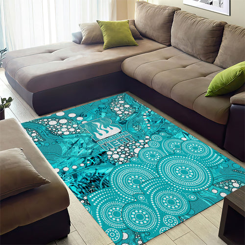 Brisbane Heat Area Rug Graffiti Urban Aboriginal Dot Abstract Design