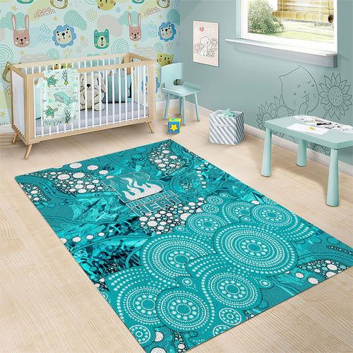 Brisbane Heat Area Rug Graffiti Urban Aboriginal Dot Abstract Design
