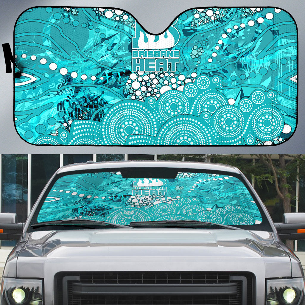 Brisbane Heat Auto Sun Shade Graffiti Urban Aboriginal Dot Abstract Design