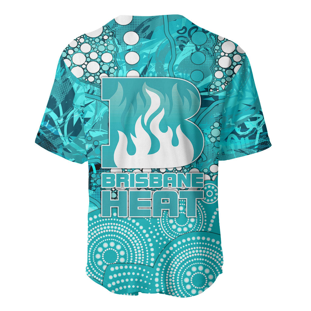 Brisbane Heat Baseball Jersey Graffiti Urban Aboriginal Dot Abstract Design
