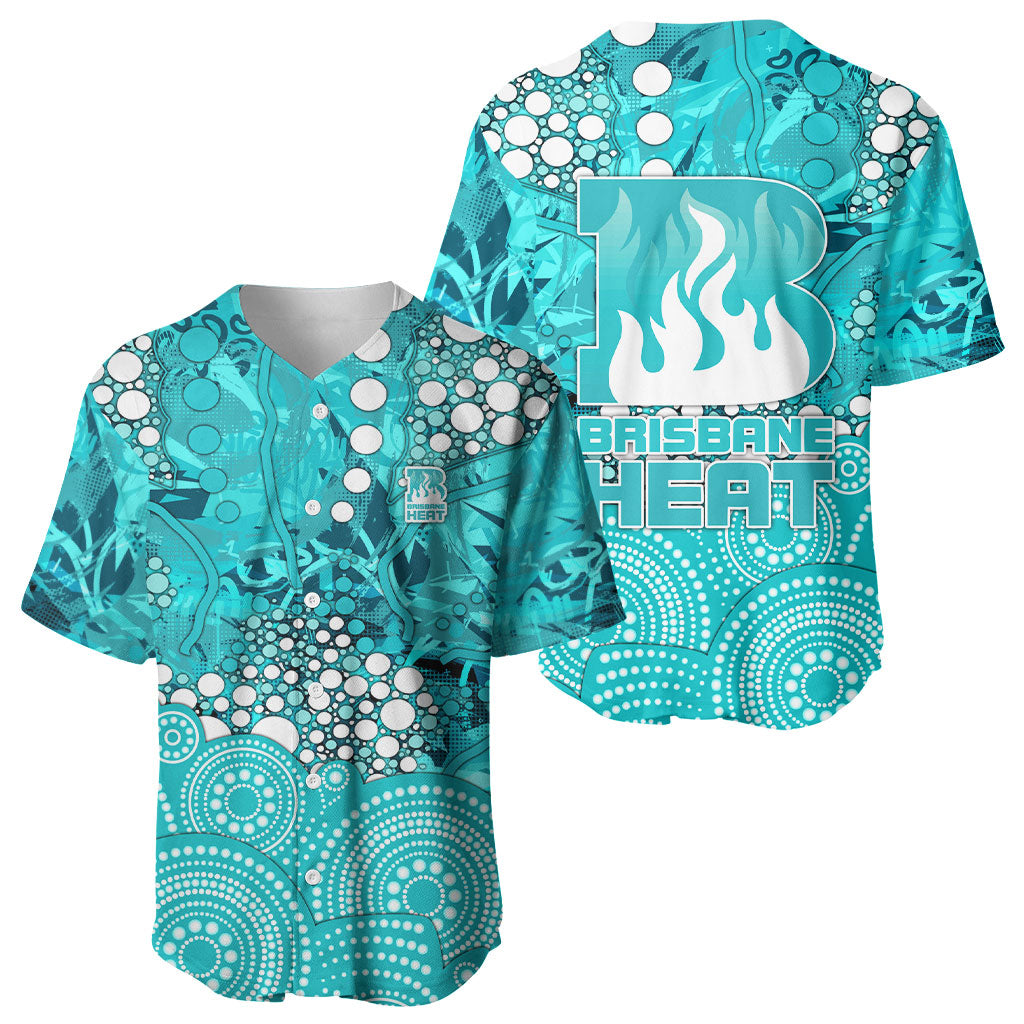 Brisbane Heat Baseball Jersey Graffiti Urban Aboriginal Dot Abstract Design