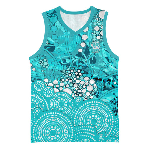 Brisbane Heat Basketball Jersey Graffiti Urban Aboriginal Dot Abstract Design