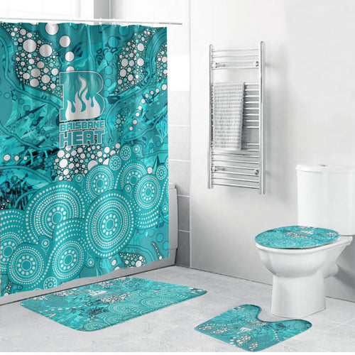 Brisbane Heat Bathroom Set Graffiti Urban Aboriginal Dot Abstract Design