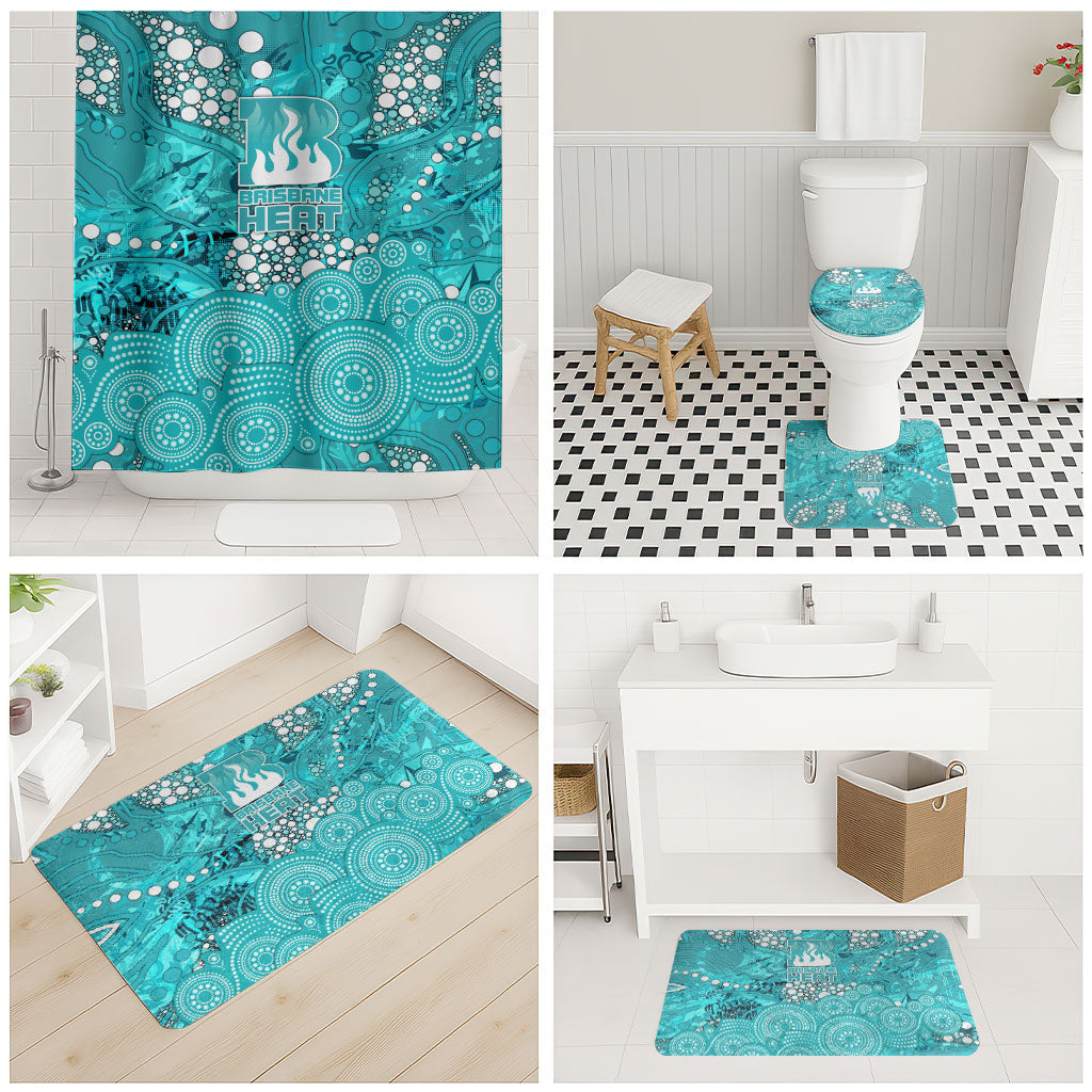 Brisbane Heat Bathroom Set Graffiti Urban Aboriginal Dot Abstract Design
