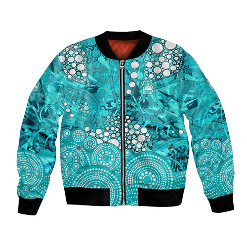 Brisbane Heat Bomber Jacket Graffiti Urban Aboriginal Dot Abstract Design
