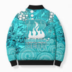 Brisbane Heat Bomber Puffer Jacket Graffiti Urban Aboriginal Dot Abstract Design