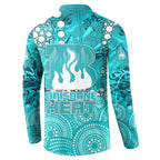 Brisbane Heat Button Sweatshirt Graffiti Urban Aboriginal Dot Abstract Design