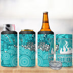 Brisbane Heat 4 in 1 Can Cooler Tumbler Graffiti Urban Aboriginal Dot Abstract Design