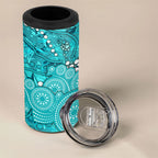 Brisbane Heat 4 in 1 Can Cooler Tumbler Graffiti Urban Aboriginal Dot Abstract Design