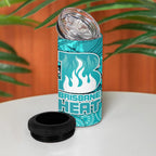 Brisbane Heat 4 in 1 Can Cooler Tumbler Graffiti Urban Aboriginal Dot Abstract Design