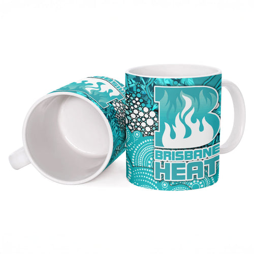 Brisbane Heat Ceramic Mug Graffiti Urban Aboriginal Dot Abstract Design