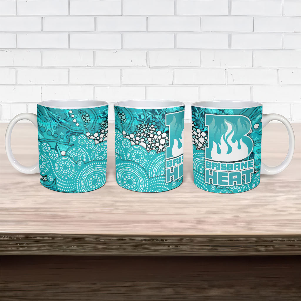 Brisbane Heat Ceramic Mug Graffiti Urban Aboriginal Dot Abstract Design