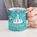 Brisbane Heat Ceramic Mug Graffiti Urban Aboriginal Dot Abstract Design