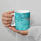 Brisbane Heat Ceramic Mug Graffiti Urban Aboriginal Dot Abstract Design