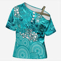 Brisbane Heat Cross Shoulder Shirt Graffiti Urban Aboriginal Dot Abstract Design