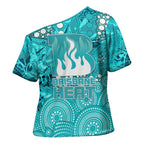 Brisbane Heat Cross Shoulder Shirt Graffiti Urban Aboriginal Dot Abstract Design