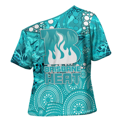 Brisbane Heat Cross Shoulder Shirt Graffiti Urban Aboriginal Dot Abstract Design