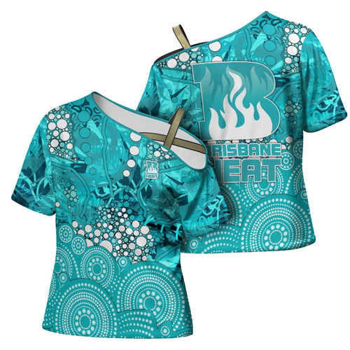 Brisbane Heat Cross Shoulder Shirt Graffiti Urban Aboriginal Dot Abstract Design