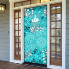 Brisbane Heat Door Cover Graffiti Urban Aboriginal Dot Abstract Design