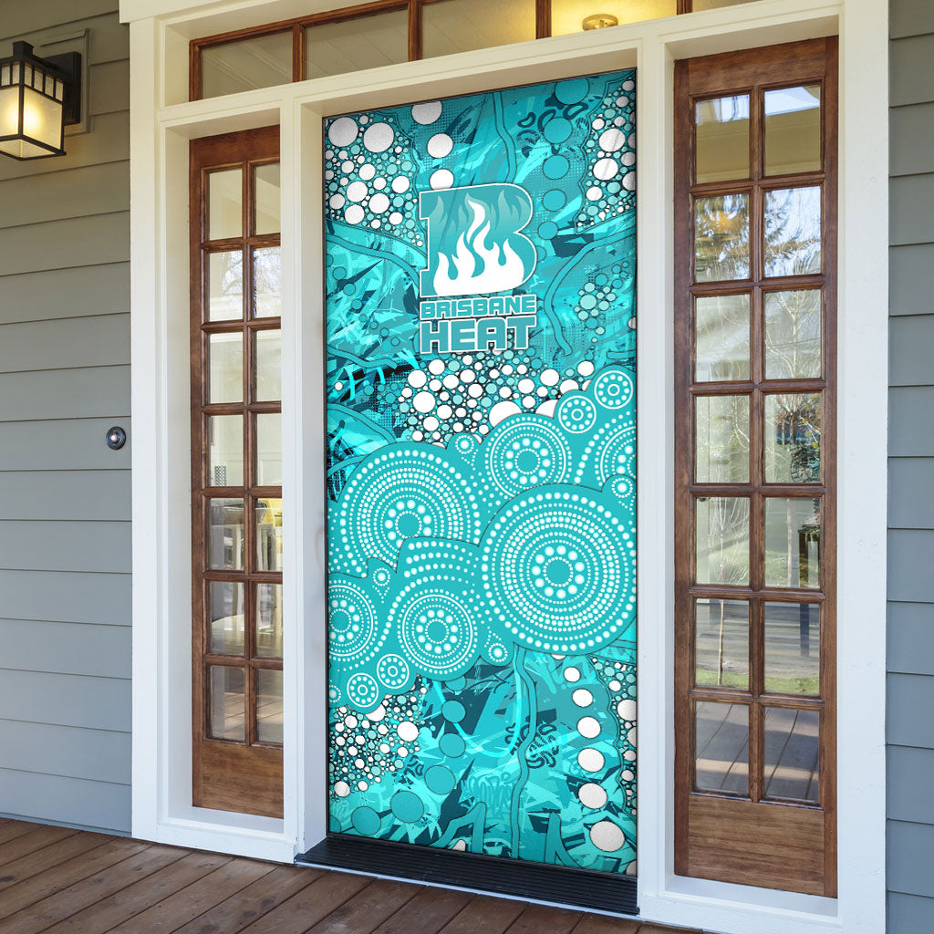 Brisbane Heat Door Cover Graffiti Urban Aboriginal Dot Abstract Design