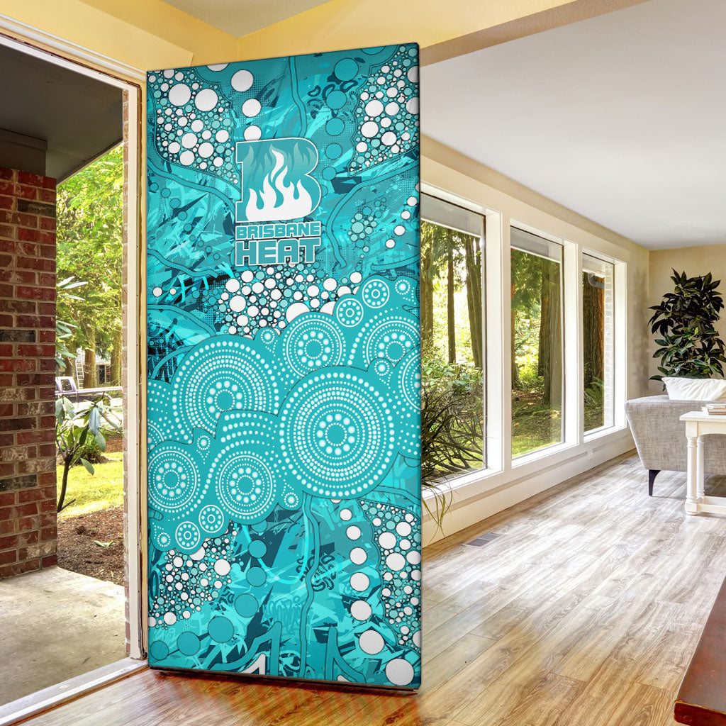 Brisbane Heat Door Cover Graffiti Urban Aboriginal Dot Abstract Design