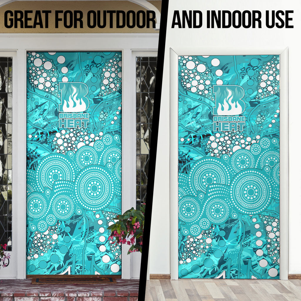 Brisbane Heat Door Cover Graffiti Urban Aboriginal Dot Abstract Design