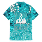 Brisbane Heat Family Matching Long Sleeve Bodycon Dress and Hawaiian Shirt Graffiti Urban Aboriginal Dot Abstract Design
