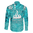 Brisbane Heat Family Matching Long Sleeve Bodycon Dress and Hawaiian Shirt Graffiti Urban Aboriginal Dot Abstract Design