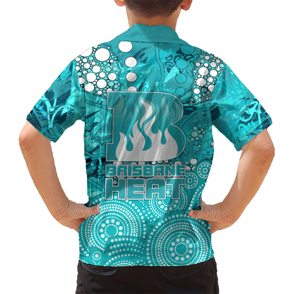 Brisbane Heat Family Matching Mermaid Dress and Hawaiian Shirt Graffiti Urban Aboriginal Dot Abstract Design