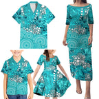 Brisbane Heat Family Matching Puletasi and Hawaiian Shirt Graffiti Urban Aboriginal Dot Abstract Design