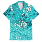 Brisbane Heat Family Matching Puletasi and Hawaiian Shirt Graffiti Urban Aboriginal Dot Abstract Design