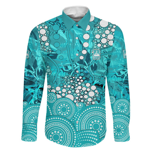 Brisbane Heat Family Matching Short Sleeve Bodycon Dress and Hawaiian Shirt Graffiti Urban Aboriginal Dot Abstract Design