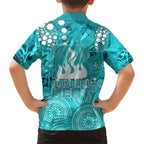 Brisbane Heat Family Matching Summer Maxi Dress and Hawaiian Shirt Graffiti Urban Aboriginal Dot Abstract Design